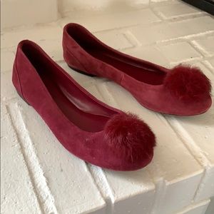 Michael Kors burgundy suede shoe w s puff!